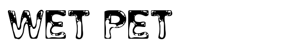 Wet Pet font preview